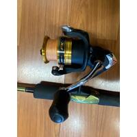 Daiwa Rod and Reel Combo 20 AIRD 2.13m 1-2kg Shimano 2500 FX with Line