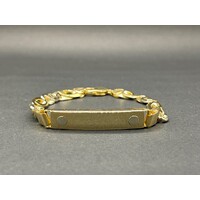 Mens 18ct Yellow Gold Birdeye/ Anchor Link ID Bracelet