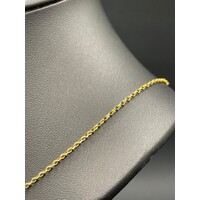 Ladies 21ct Yellow Gold Belcher Link Necklace & Pendant