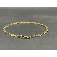 Ladies 18ct Yellow Gold Long Curb Link Bracelet