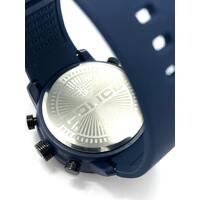 Police Mens Batur Blue Dial Silicone Band Analog Digital Watch