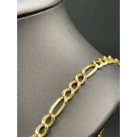 Unisex 18ct Yellow Gold Figaro Link Necklace