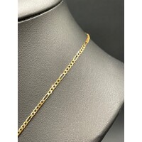 Unisex 9ct Yellow Gold Figaro Link Necklace & Dragon Pendant