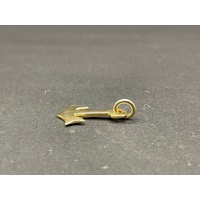 Unisex 18ct Yellow Gold Anchor Pendant