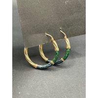 Ladies 9ct Yellow Gold Round Hoop Earrings