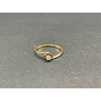 Ladies 9ct Yellow Gold Diamond Ring