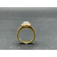 Ladies 18ct Yellow Gold Cubic Zirconia Ring