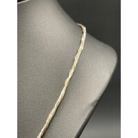 Ladies 18ct Two Tone Gold Twist Link Necklace