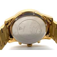 Guess W0668G8 Atlas Gold Stainless Steel Chronograph Black Dial Mens Watch