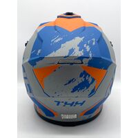 THH T710X Rage Matte Blue/Orange Youth Helmet Size L 51-52cm with Dust Bag