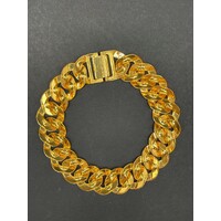 Mens 22ct Yellow Gold Curb Link Bracelet