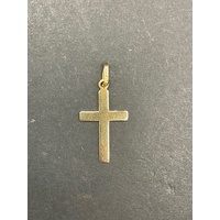 Unisex 9ct Yellow Gold Cross Pendant