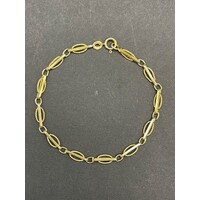 Ladies 18ct Yellow Gold Fancy Link Bracelet