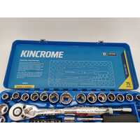 Kincrome 75 Piece 1/4 3/8 1/2 Inch Drive Metric and Imperial Socket Set K28091