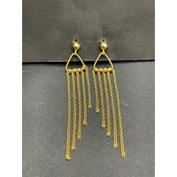 Ladies 22ct Yellow Gold Dante Dangle Earrings