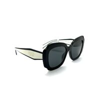 Prada PR 16 YS 09Q-5S0 52-19 Black Frame Dark Grey Lenses Ladies Sunglasses