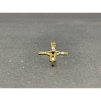 Unisex 18ct Two Tone Gold Crucifix Cross Pendant