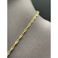 Unisex 14ct Yellow Gold Margarita Twist Link Necklace