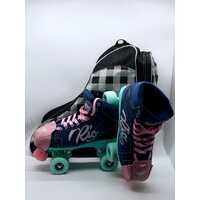 Rio Roller Lumina Quad Roller Skates Blue/Pink Size UK 5 with Bag Accessories