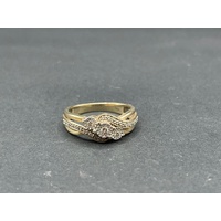 Ladies 9ct Yellow Gold Diamond Cluster Ring