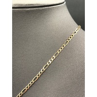 Ladies 9ct Yellow Gold Figaro Link Chain & Pendant