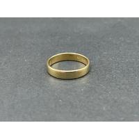 Unisex 18ct Yellow Gold Plain Band Ring