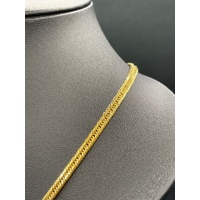 Unisex 18ct Yellow Gold Double Curb Link Necklace