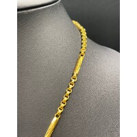 Unisex 22ct Yellow Gold Fancy Link Necklace