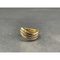 Ladies 9ct Three Tone Gold 3 in 1 Ring