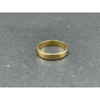 Unisex 18ct Yellow Gold Plain Gold Band Ring