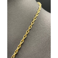 Unisex 9ct Yellow Gold Fancy Twist Link Necklace