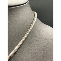 Unisex 925 Sterling Silver Rope Necklace