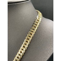 Mens 9ct Yellow Gold Tight Curb Link Necklace