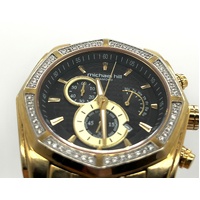 Michael Hill Mens Chrono Watch 1/2 Carat TW of Diamonds Gold Stainless Steel