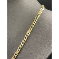 Unisex 9ct Yellow Gold Mixed Link Necklace