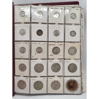 Port Philip Coin Album Assorted Australian Mixed Coins 1910s to 1990s