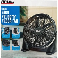 Arlec ABF200 50cm High Velocity Floor Fan Black