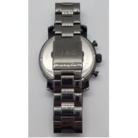 JAG Flynn Chronograph All Stainless Steel Mens Watch 100m WR J2654A Black