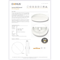 Domus RND 400 Sunset 400 Round 35W LED Tricolour IP54 Round LED Ceiling Light