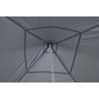 OZtrail Deluxe 3x3m Gazebo 2 White Solid Walls and 2 Solid Walls Centre Zip Wall