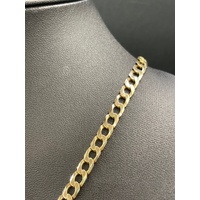 Mens 9ct Yellow Gold Curb Link Necklace