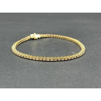 Ladies 18ct Yellow Gold Diamond Tennis Bracelet