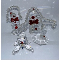 Swarovski Crystal Figurines Clown Set Limited Edition Crystal Figures