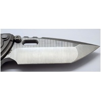 Reate Knives T1000 3.5 Inch Tanto CPM3V Blade Bead Blasted Grey Titanium Handle