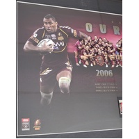 Pro Sports Queensland Maroons Photo Framed Memorabilia with COA 52 of 200