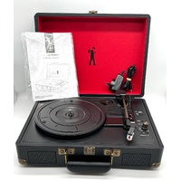 Flea Market Retro Suitcase Turntable with Handle FMRTCBK2MK2 Black