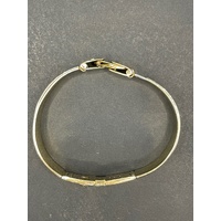 Mens 18ct Yellow Gold Fancy Link Diamond Bracelet