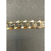 Mens 9ct Yellow Gold Curb Link Bracelet