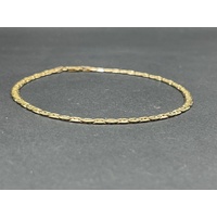 Ladies 9ct Yellow Gold Anchor Link Anklet