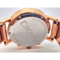 DKNY NY-8862 All Stainless Steel Rose Gold Quartz Analog Ladies Watch with Box